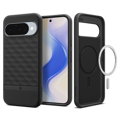 Funda MagSafe para Google Pixel 10 Pro / 10, Spigen, Caseology Parallax, Negra Mate ACS09708