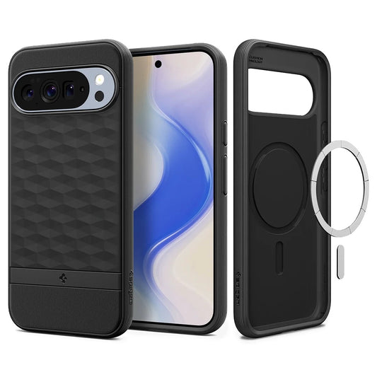 Funda MagSafe para Google Pixel 10 Pro XL, Spigen, Caseology Parallax, Negra Mate ACS09731