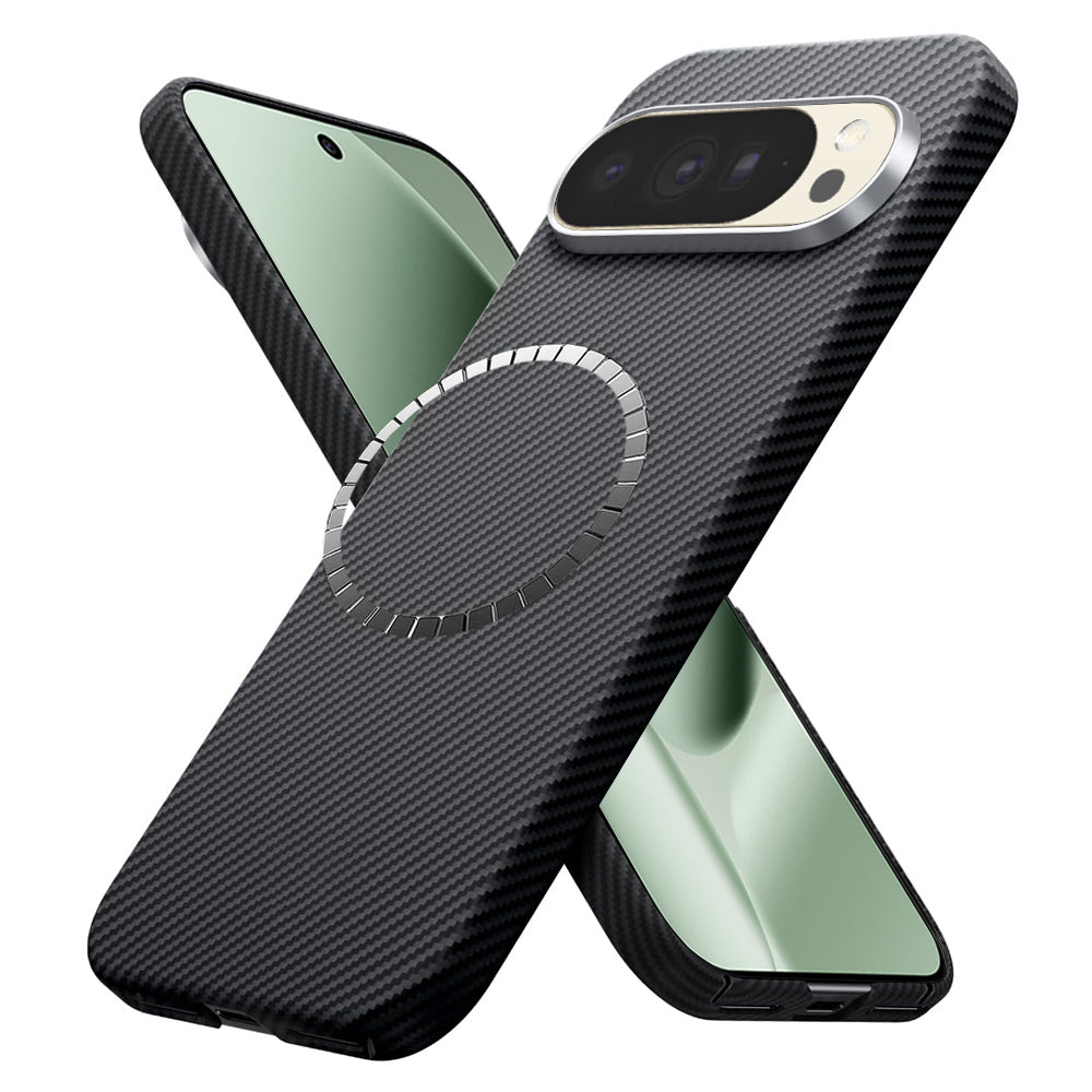 Funda MagSafe para Google Pixel 10 Pro XL, Techsuit, Fibra de Aramida, Negra
