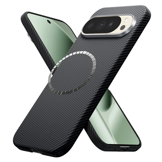 Funda MagSafe para Google Pixel 10 Pro XL, Techsuit, Fibra de Aramida, Negra