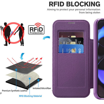 Funda MagSafe para Google Pixel 10 Pro XL, Techsuit, SmartMag Book, Morado