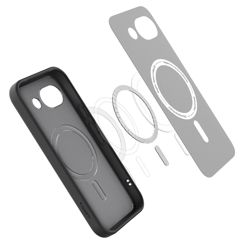 Funda MagSafe para Google Pixel 10a, Spigen, Ultra Hybrid, Negra Satinada ACS11278