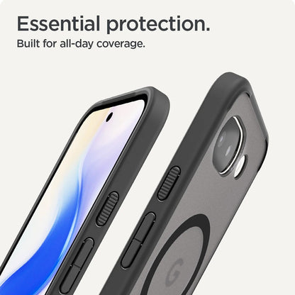 Funda MagSafe para Google Pixel 10a, Spigen, Ultra Hybrid, Negra Satinada ACS11278