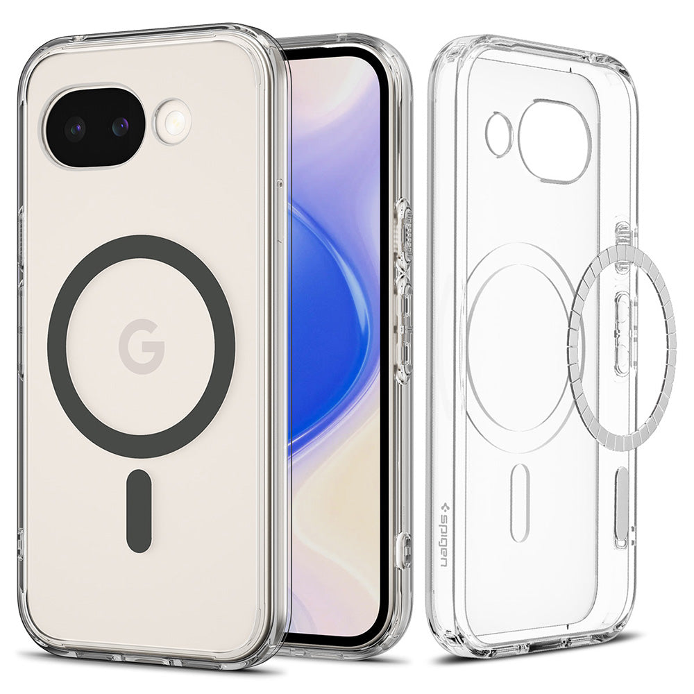 Funda MagSafe para Google Pixel 10a, Spigen, Ultra Hybrid, Gris Transparente ACS11277