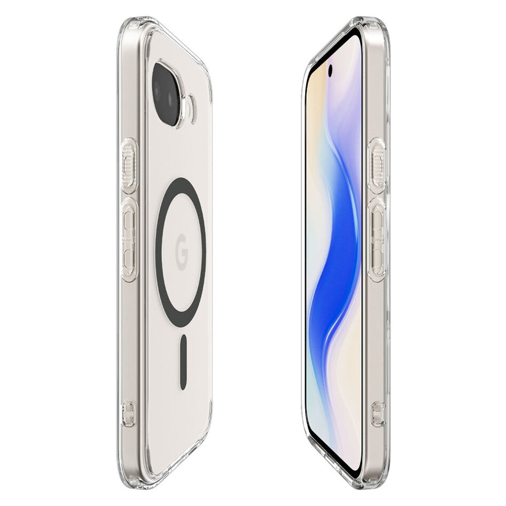 Funda MagSafe para Google Pixel 10a, Spigen, Ultra Hybrid, Gris Transparente ACS11277