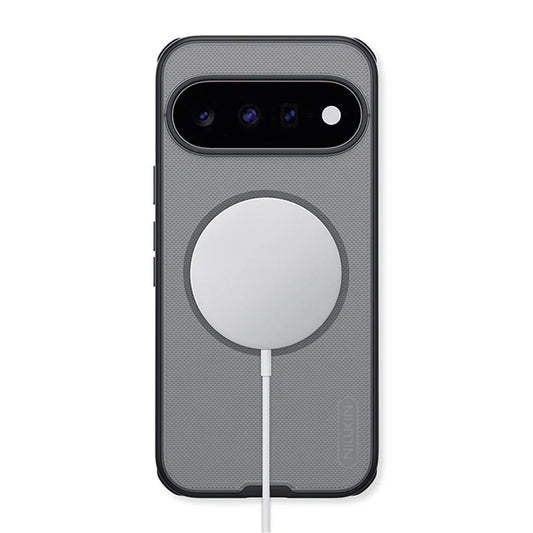 Funda MagSafe para Google Pixel 11, Nillkin, Super Shield Pro, negra transparente satinada