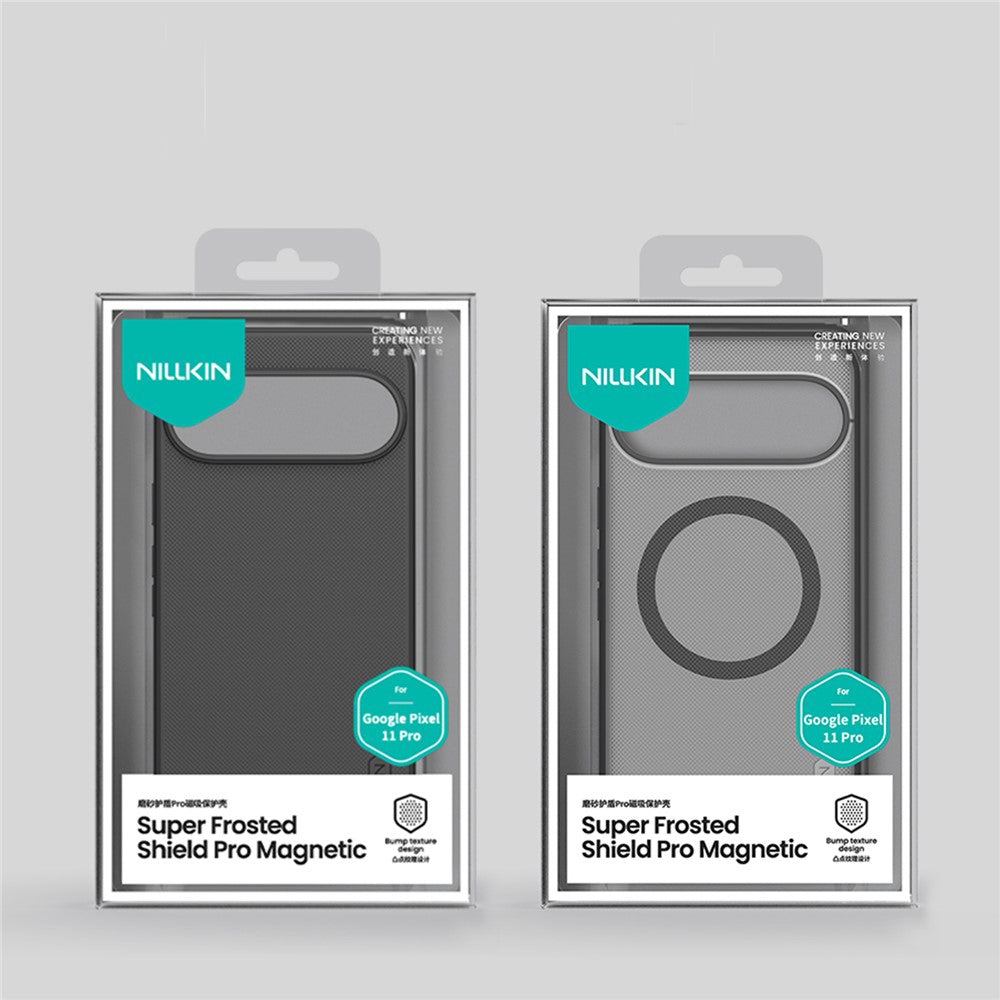 Funda MagSafe para Google Pixel 11 Pro, Nillkin, Super Shield Pro, negra transparente satinada