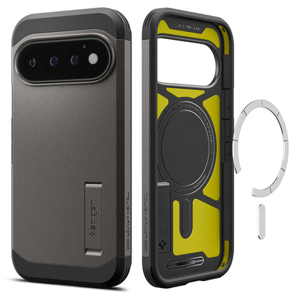 Funda MagSafe para Google Pixel 11 Pro, Spigen, Tough Armor, Gris ACS11860