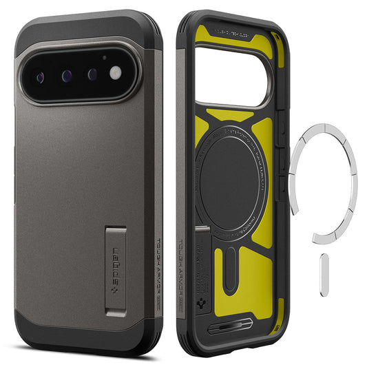 Funda MagSafe para Google Pixel 11 Pro, Spigen, Tough Armor, Gris ACS11860