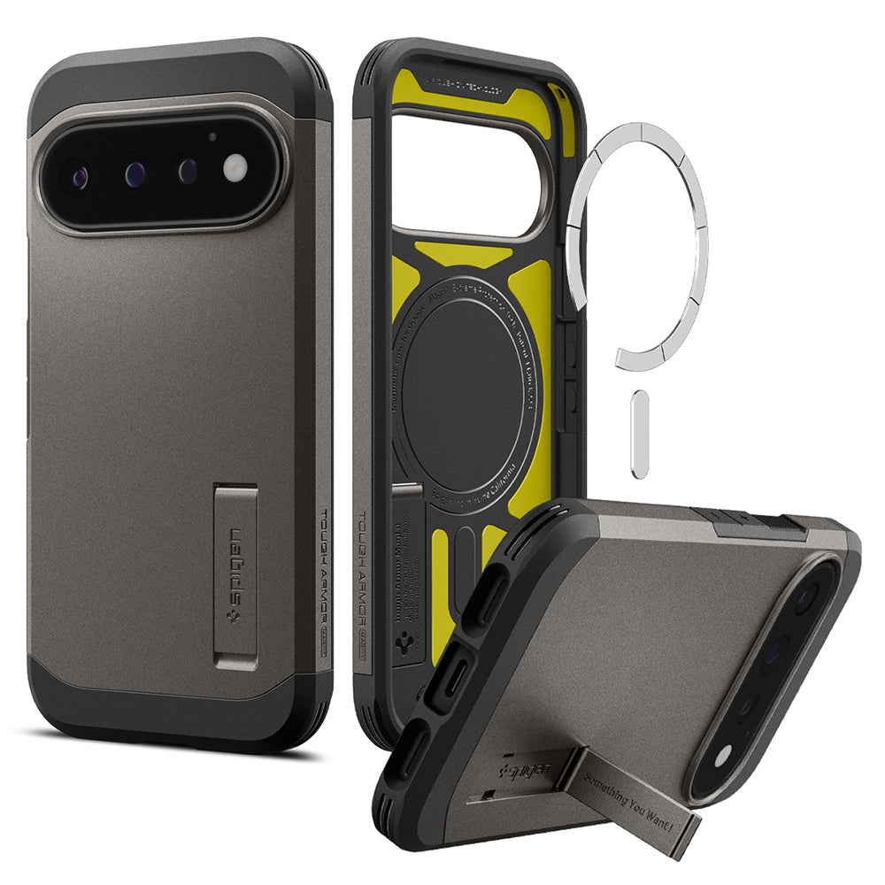 Funda MagSafe para Google Pixel 11 Pro, Spigen, Tough Armor, Gris ACS11860
