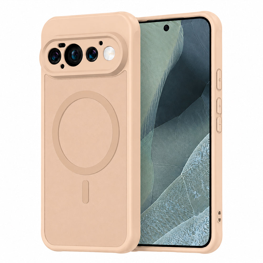 Funda MagSafe para Google Pixel 11 Pro, Techsuit, HaloFrost II, Dorada