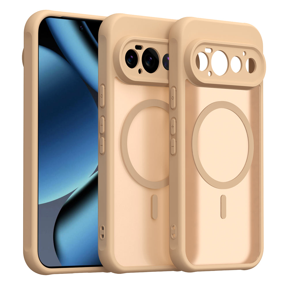 Funda MagSafe para Google Pixel 11 Pro, Techsuit, HaloFrost II, Dorada
