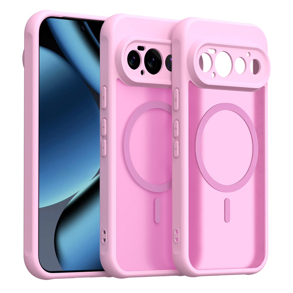 Funda MagSafe para Google Pixel 11 Pro, Techsuit, HaloFrost II, Rosa