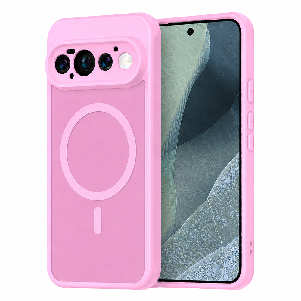 Funda MagSafe para Google Pixel 11 Pro, Techsuit, HaloFrost II, Rosa