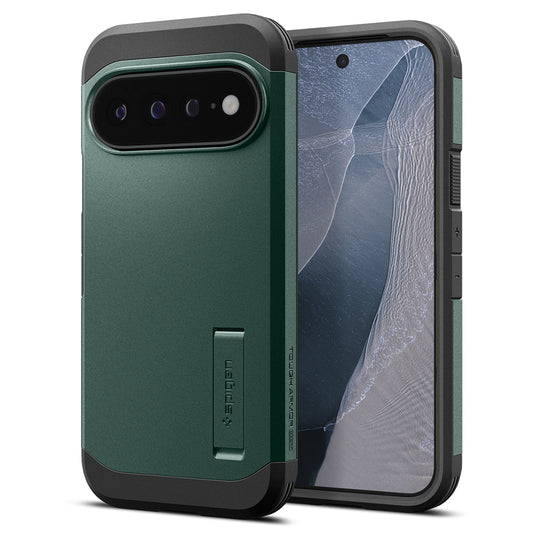 Funda MagSafe para Google Pixel 11 Pro XL, Spigen, Tough Armor, Verde ACS11864