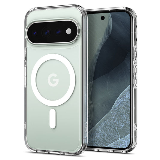 Funda MagSafe para Google Pixel 11 Pro XL, Spigen, Ultra Hybrid, Transparente Blanca ACS11451