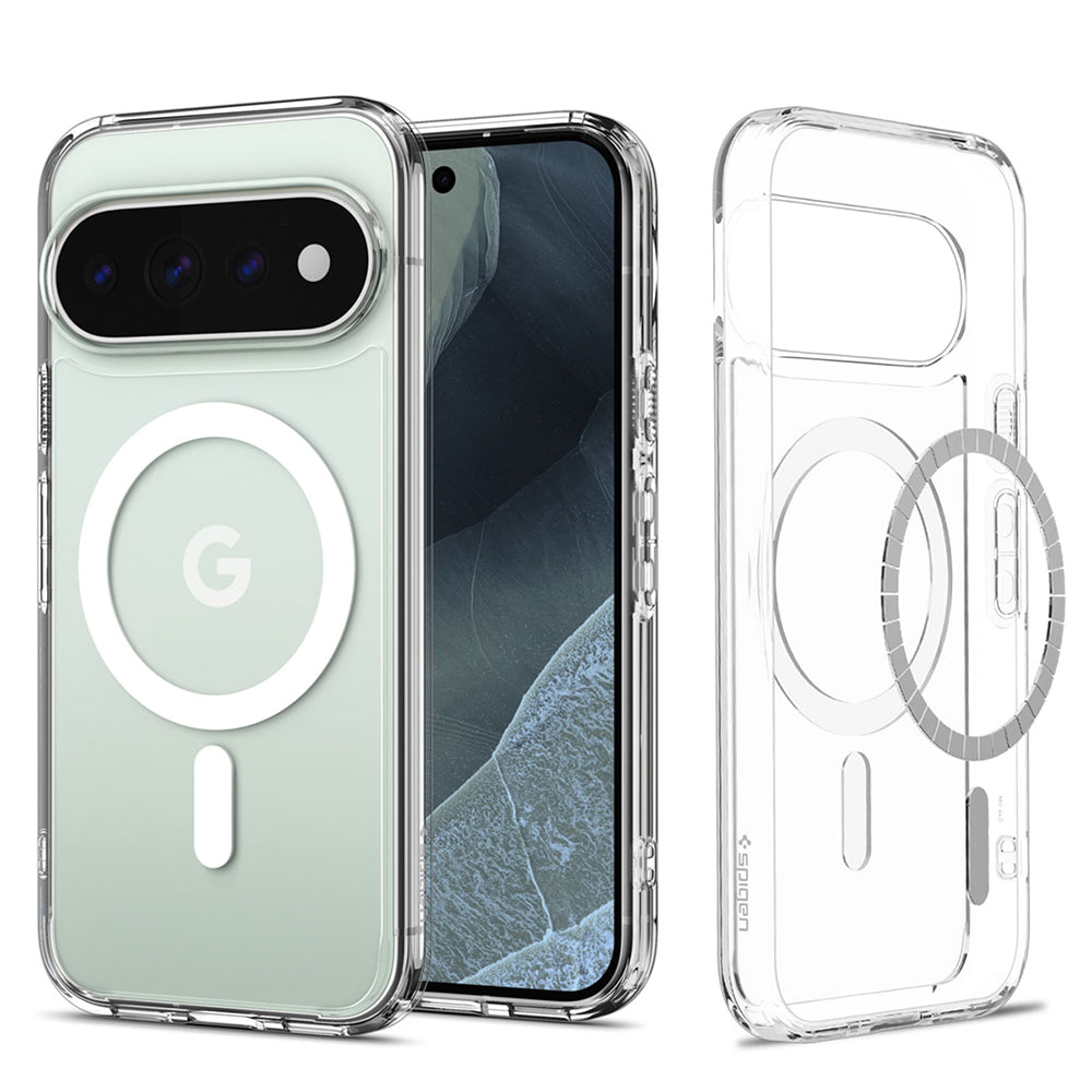 Funda MagSafe para Google Pixel 11 Pro XL, Spigen, Ultra Hybrid, Transparente Blanca ACS11451