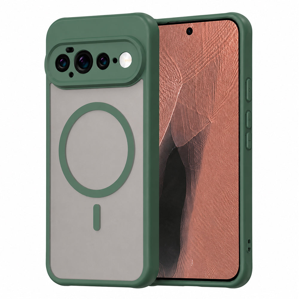 MagSafe Case for Google Pixel 11 Pro XL, Techsuit, HaloFrost II, Green