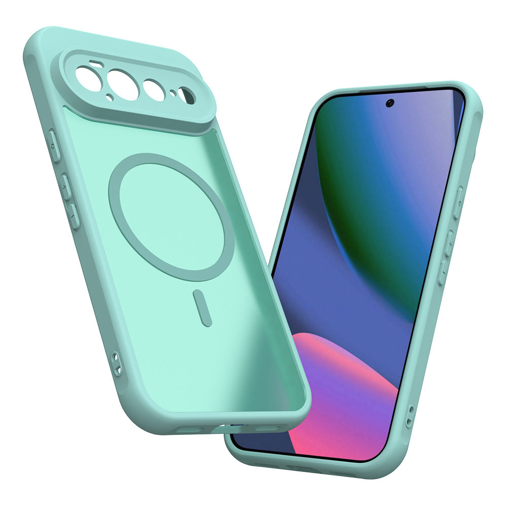 Funda MagSafe para Google Pixel 11 Pro XL, Techsuit, HaloFrost II, Verde Claro