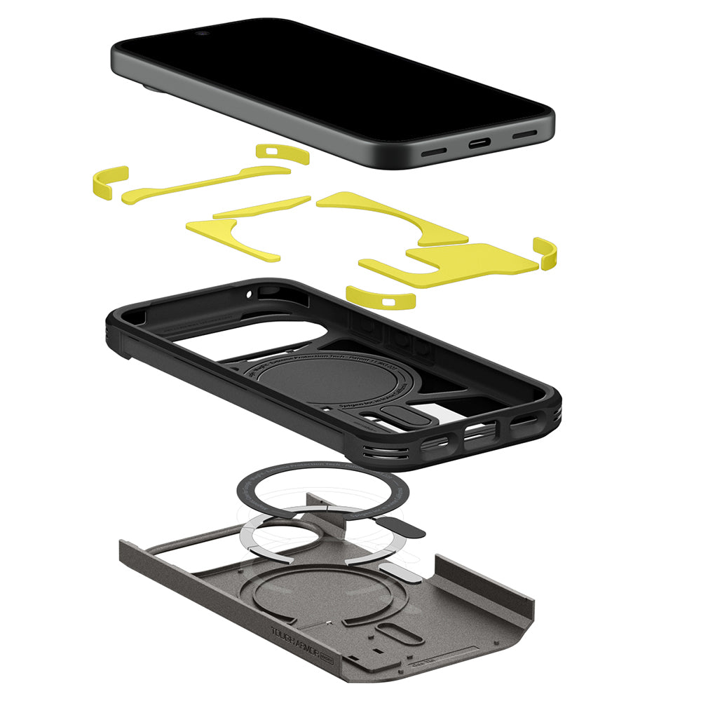 Funda MagSafe para Google Pixel 11, Spigen, Tough Armor, Gris ACS11855