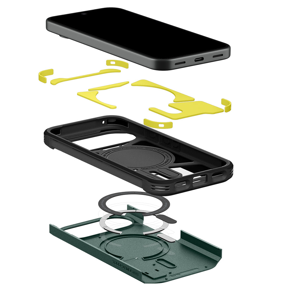 Funda MagSafe para Google Pixel 11, Spigen, Tough Armor, Verde ACS11854