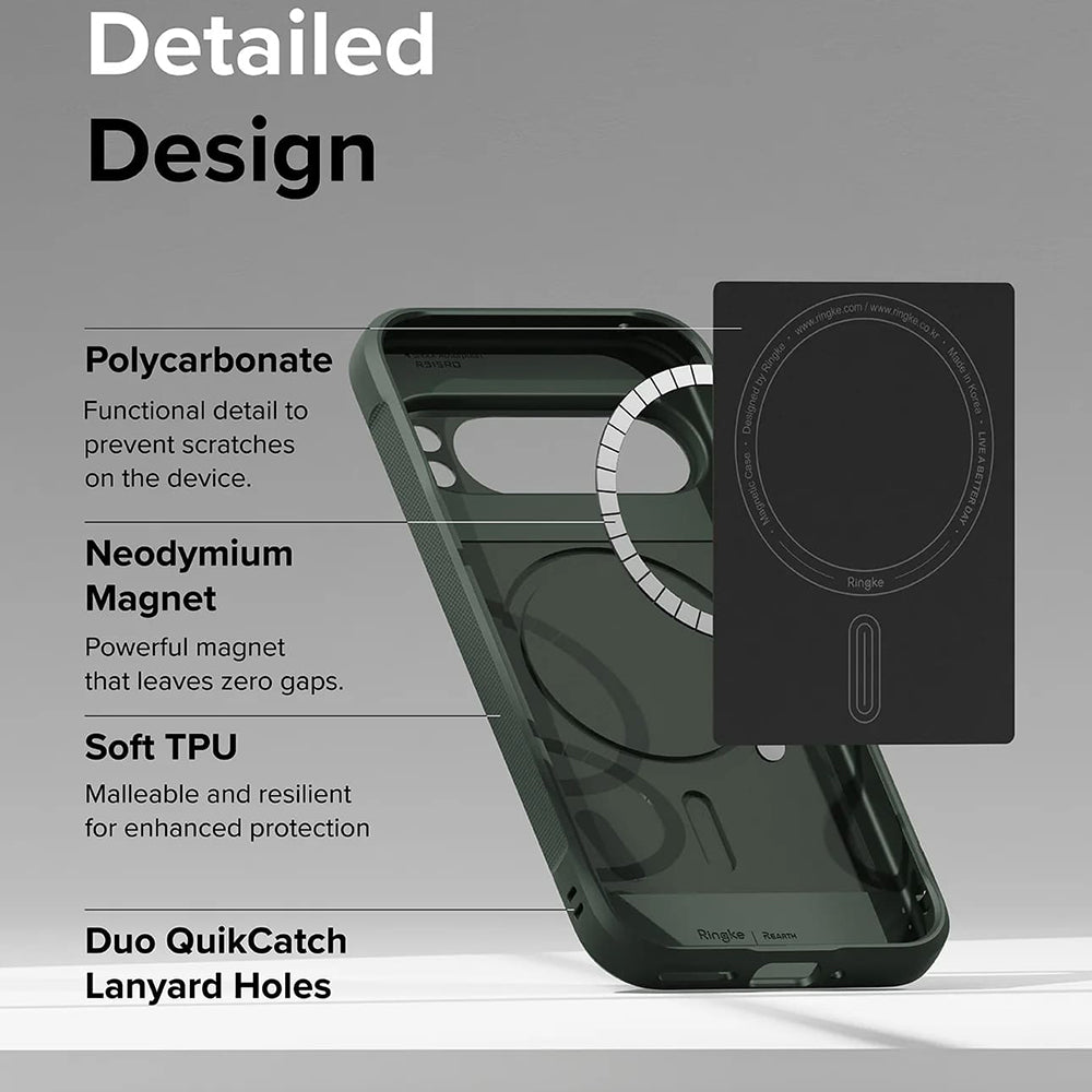 Funda MagSafe para Google Pixel 9 Pro, Ringke, Ónix, Verde Oscuro
