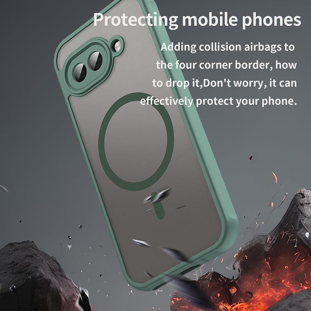 Funda MagSafe para Google Pixel 9a, Techsuit, HaloFrost II, Verde