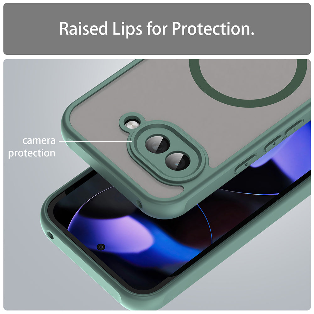 Funda MagSafe para Google Pixel 9a, Techsuit, HaloFrost II, Verde