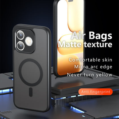 Funda MagSafe para Honor 600 Lite, Techsuit, PureFrost, Negra Satinada
