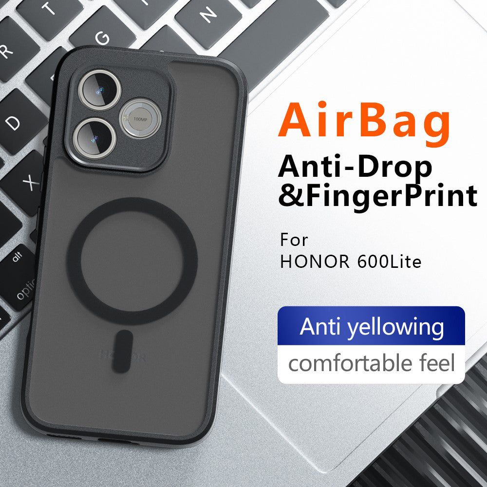 Funda MagSafe para Honor 600 Lite, Techsuit, PureFrost, Negra Satinada