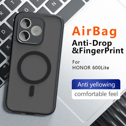 Funda MagSafe para Honor 600 Lite, Techsuit, PureFrost, Negra Satinada