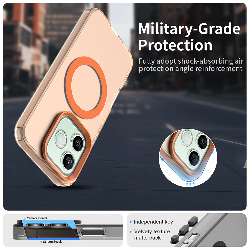 Funda MagSafe para Honor 600 Pro / 600, Techsuit, CandyCase, Naranja