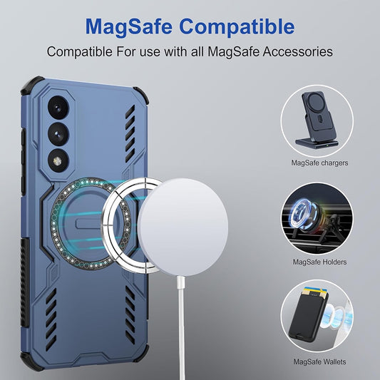 Funda MagSafe para Honor 600 Pro, Techsuit, ArmorMag, Azul