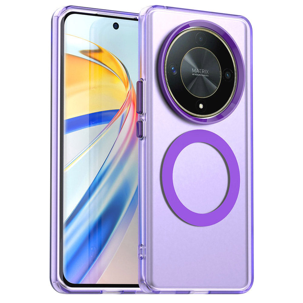 Funda MagSafe para Honor Magic6 Lite, Techsuit, CandyCase, Morado