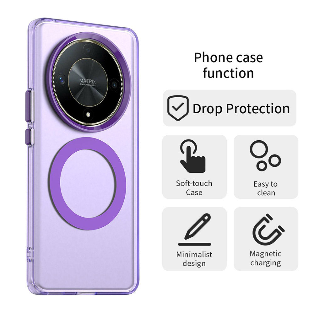 Funda MagSafe para Honor Magic6 Lite, Techsuit, CandyCase, Morado