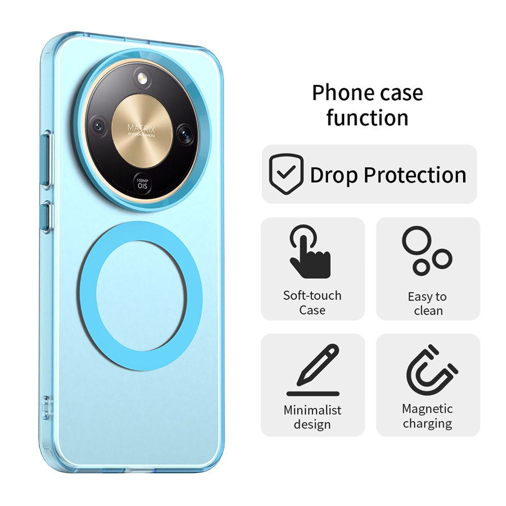 Funda MagSafe para Honor Magic8 Lite, Techsuit, CandyCase, Azul