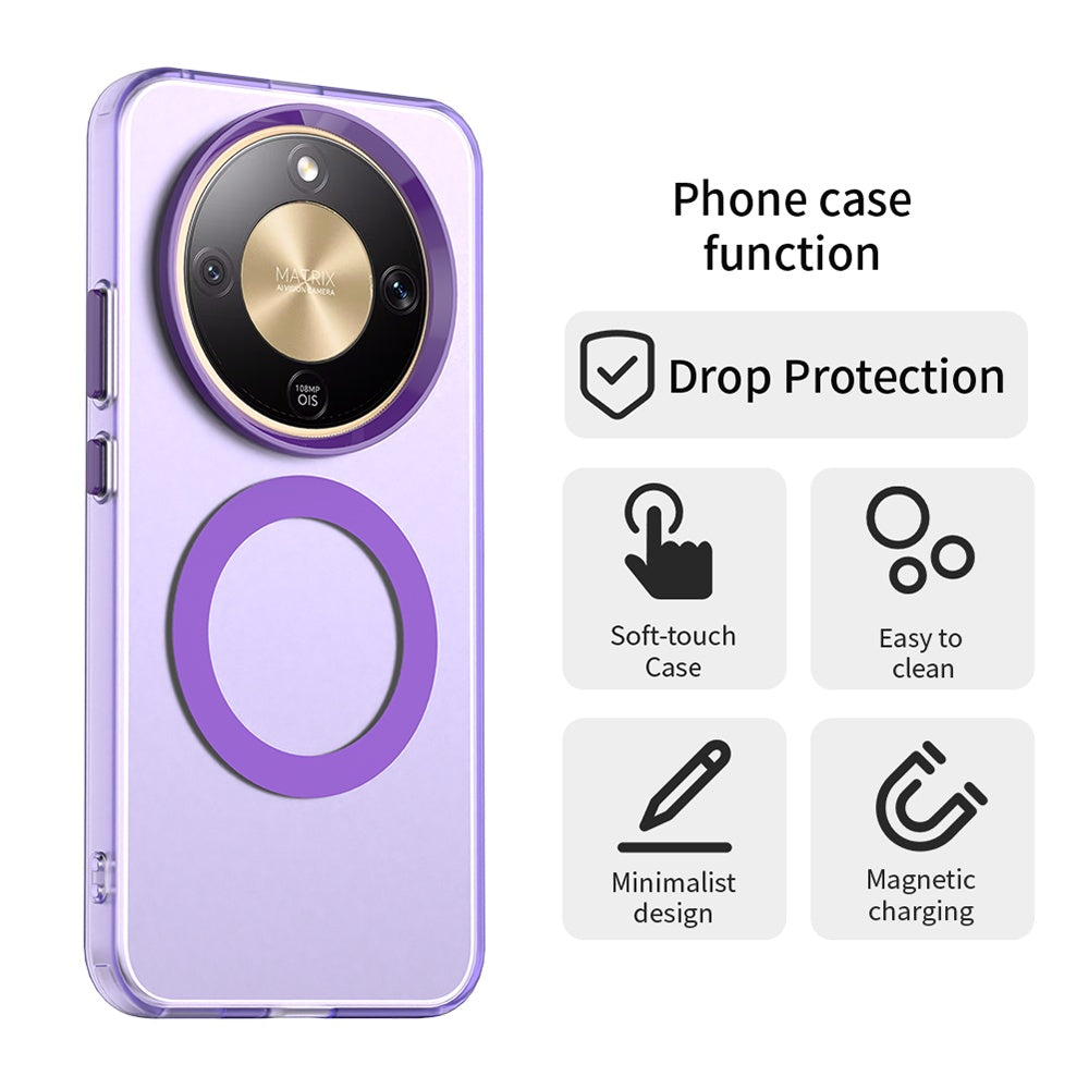 Funda MagSafe para Honor Magic8 Lite, Techsuit, CandyCase, Morado