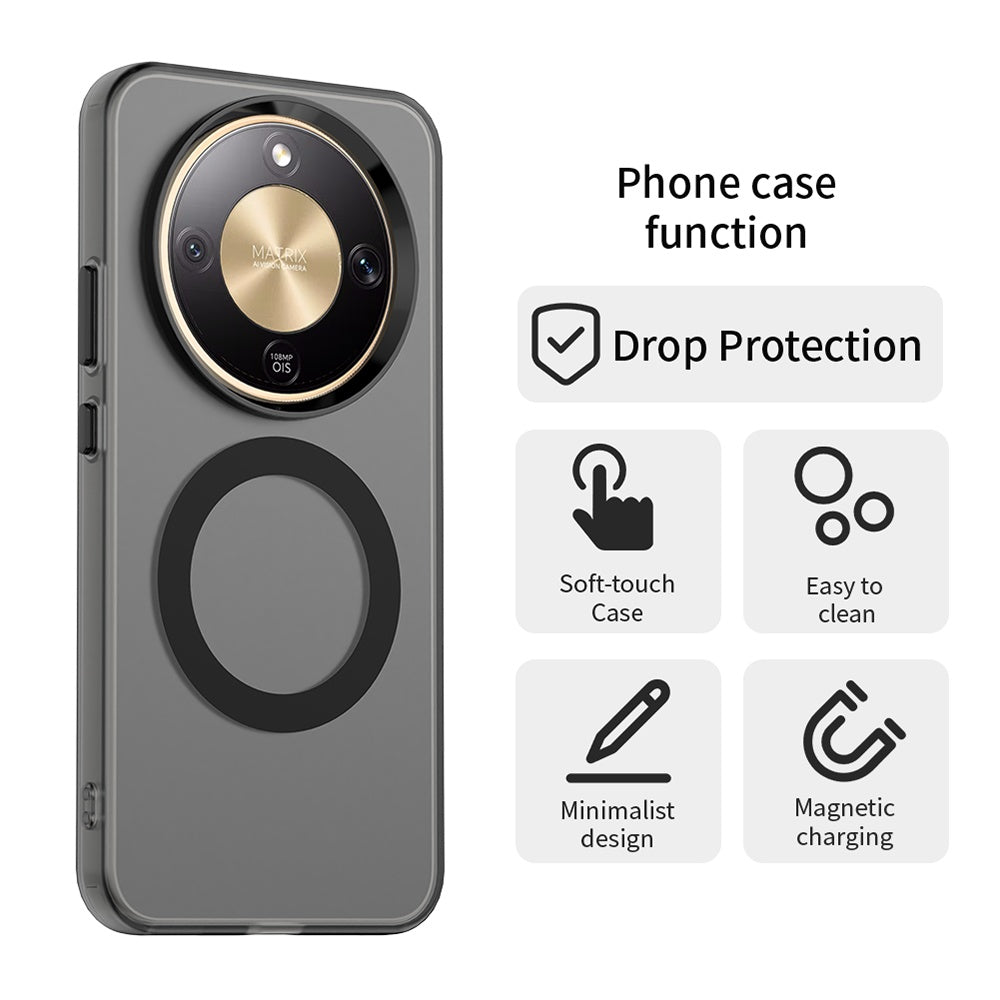 Funda MagSafe para Honor Magic8 Lite, Techsuit, CandyCase, Negra.