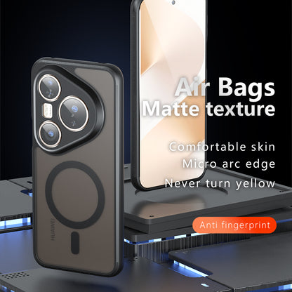 Funda MagSafe para Huawei Pura 80 Pro / Pura 80 Ultra, Techsuit, PureFrost, Negra Satinada