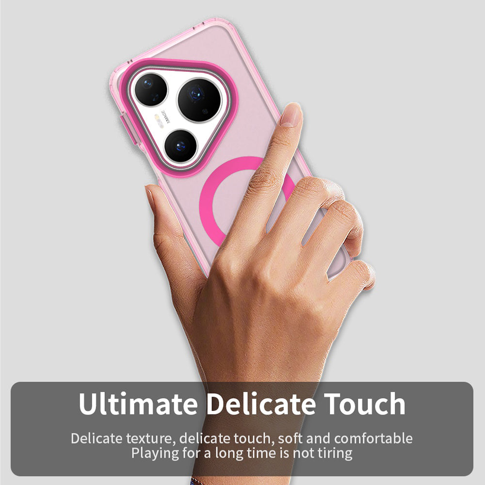 Funda MagSafe para Huawei Pura 80 Pro, Techsuit, CandyCase, Rosa