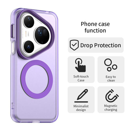 Funda MagSafe para Huawei Pura 80 Ultra, Techsuit, CandyCase, Morado