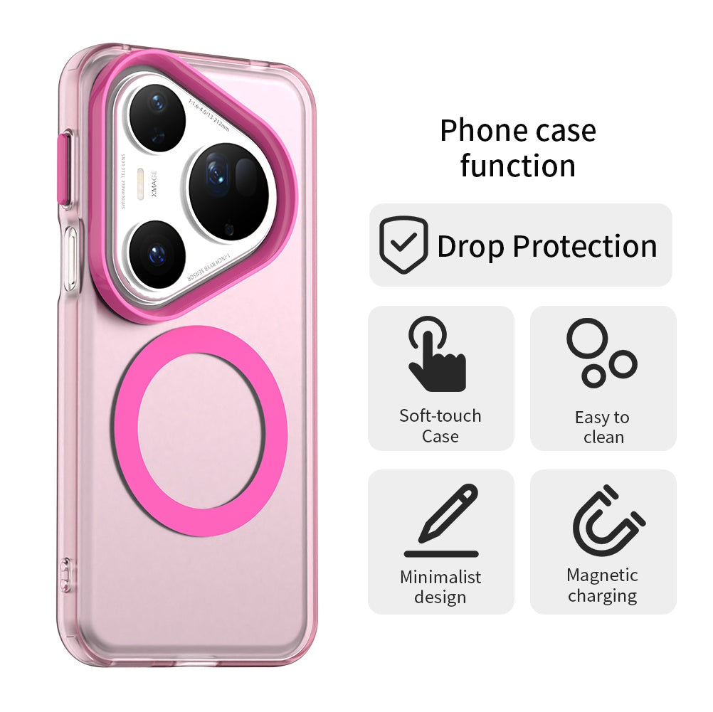 Funda MagSafe para Huawei Pura 80 Ultra, Techsuit, CandyCase, Rosa