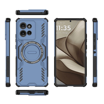 Funda MagSafe para Motorola Edge 50, Techsuit, ArmorMag, Azul