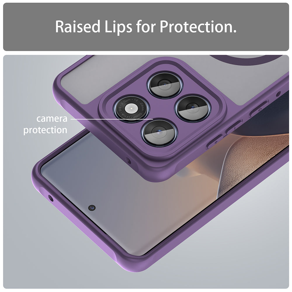 Funda MagSafe para Motorola Edge 60 Fusion / Edge 60, Techsuit, HaloFrost II, Morado