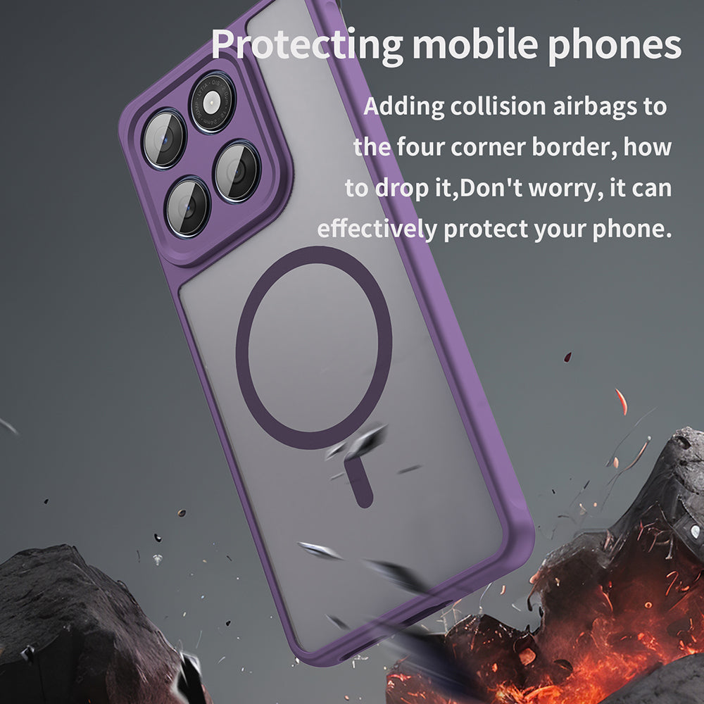 Funda MagSafe para Motorola Edge 60 Fusion / Edge 60, Techsuit, HaloFrost II, Morado