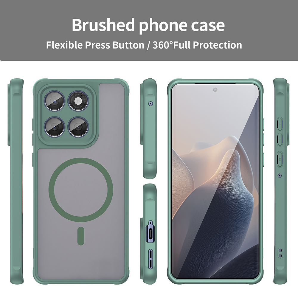 Funda MagSafe para Motorola Edge 60 Fusion / Edge 60, Techsuit, HaloFrost II, Verde