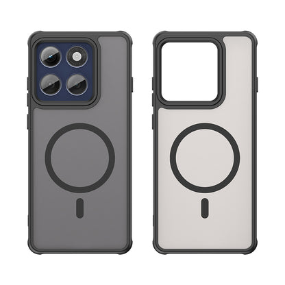 MagSafe Case for Motorola Edge 60 Pro, Techsuit, HaloFrost II (Big Lens Hole), Black