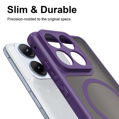 Funda MagSafe para Motorola Edge 70 Fusion, Techsuit, HaloFrost II, Morado