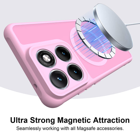Funda MagSafe para Motorola Edge 70 Fusion, Techsuit, HaloFrost II, Rosa