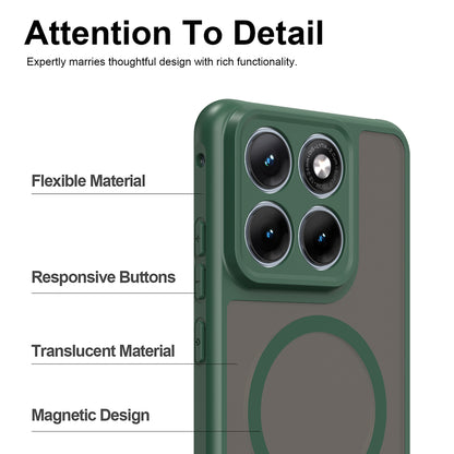 Funda MagSafe para Motorola Edge 70 Fusion, Techsuit, HaloFrost II, Verde